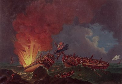 Das Gefecht zwischen der Quebec und der Surveillante (Kopie von 1789) von Auguste Rossel De Cercy